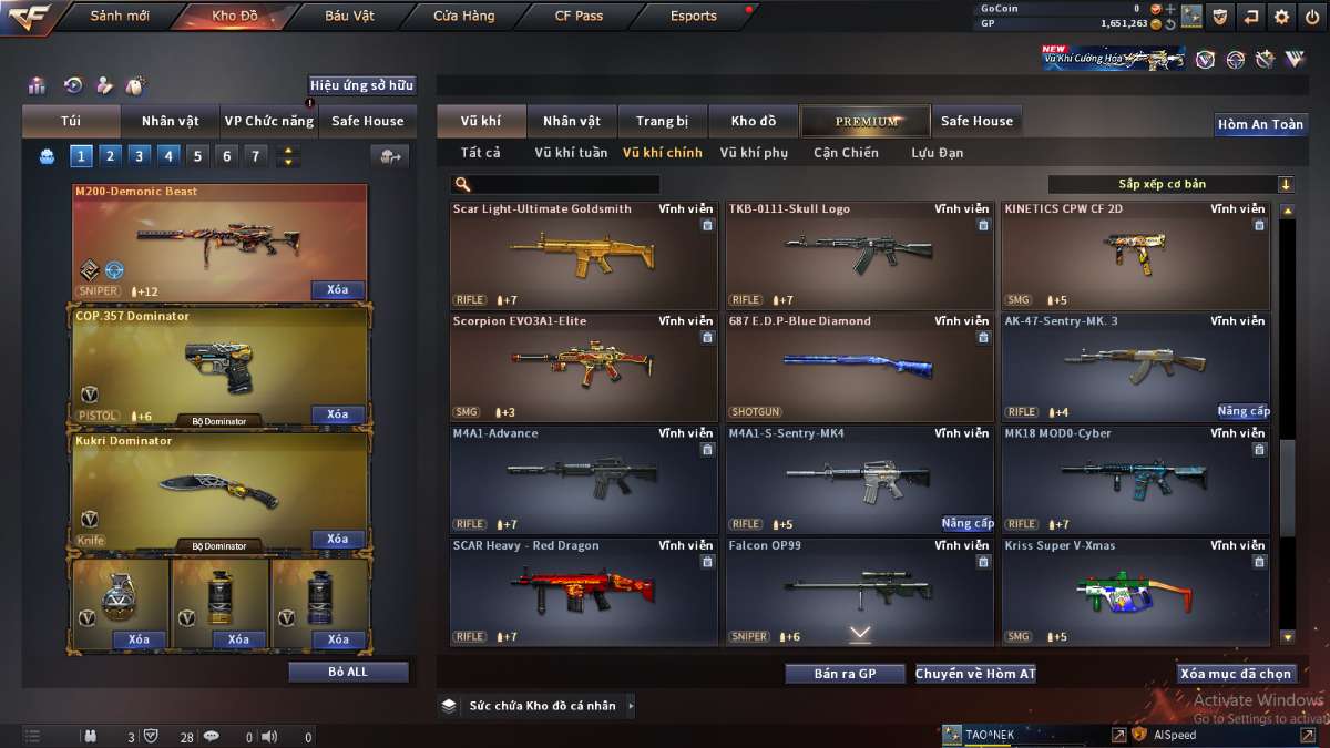 shop acc cf uy tin gia re